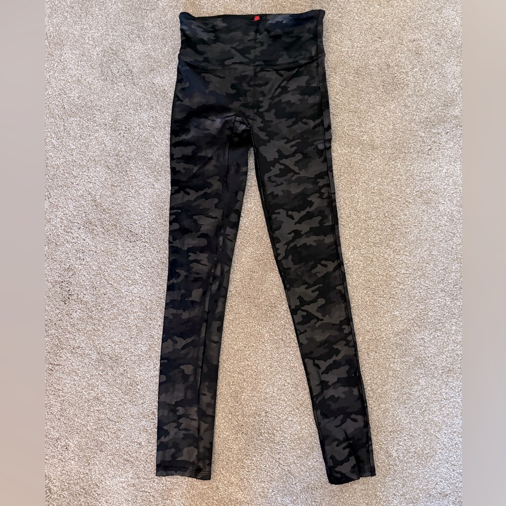 Spanx Faux Leather Camo Legging